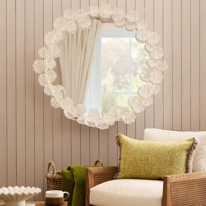 Voyage Maison Gaia Round Mirror in Antique White Gold - LuxmeLounge - [vendor_name]