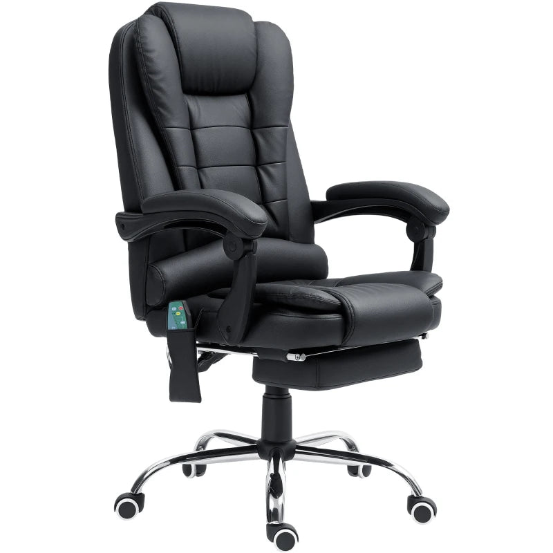 LuxmeLounge Lux Vinsetto home office chair with 6-point massage, back heat, ergonomic design, and adjustable features.
