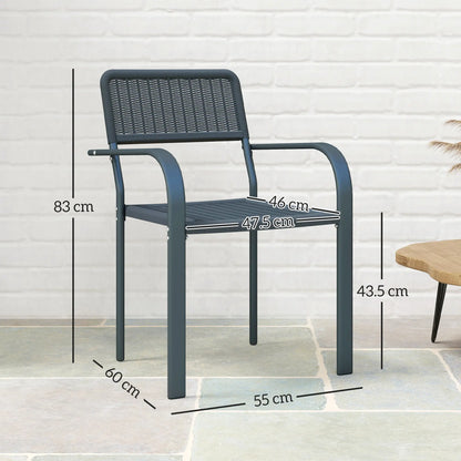 Outsunny Garden Chairs Set of 4