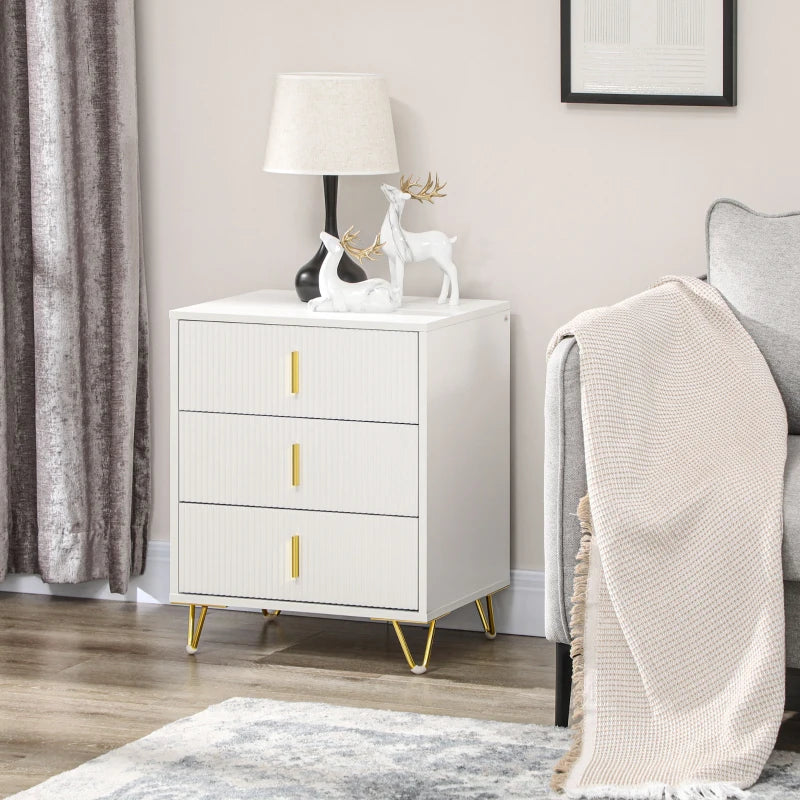 HOMCOM Elegant Chest of Three Drawers