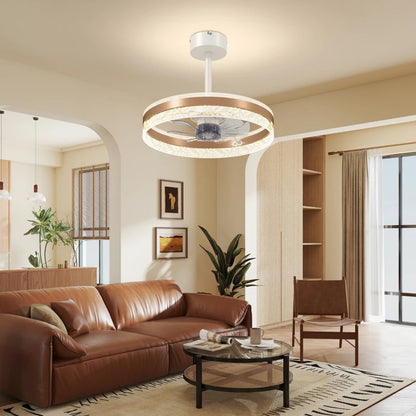 HOMCOM Ceiling Fan with LED Light and Remote