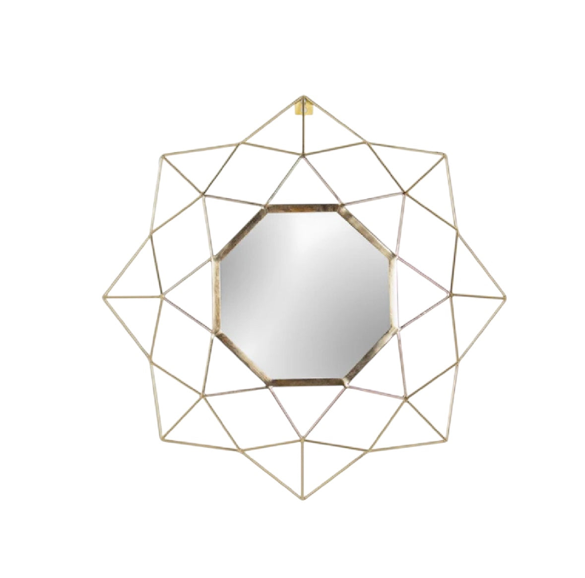 Paoletti Gold Geo 60cm Round Wall Mirror in Brass - LuxmeLounge - [vendor_name]