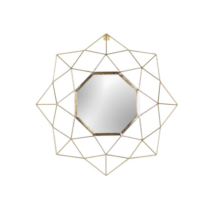 Paoletti Gold Geo 60cm Round Wall Mirror in Brass - LuxmeLounge - [vendor_name]