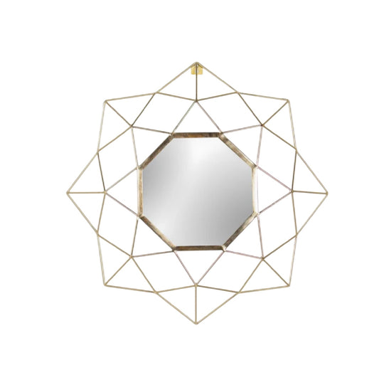 Paoletti Gold Geo 60cm Round Wall Mirror in Brass - LuxmeLounge - [vendor_name]