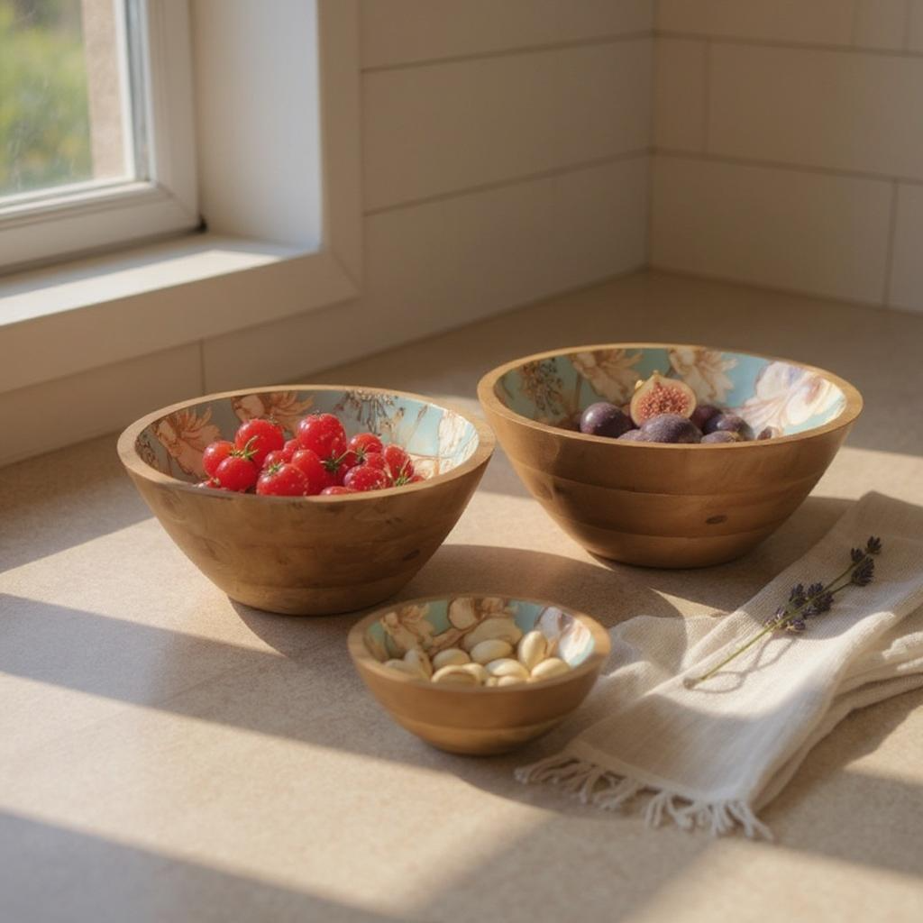 Floral Bird Bowl Set of 2 - LuxmeLounge - [vendor_name]