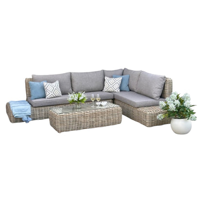 Amalfi Collection Outdoor Large Corner Set with Coffee Table