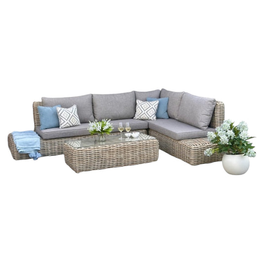 Amalfi Collection Outdoor Large Corner Set with Coffee Table