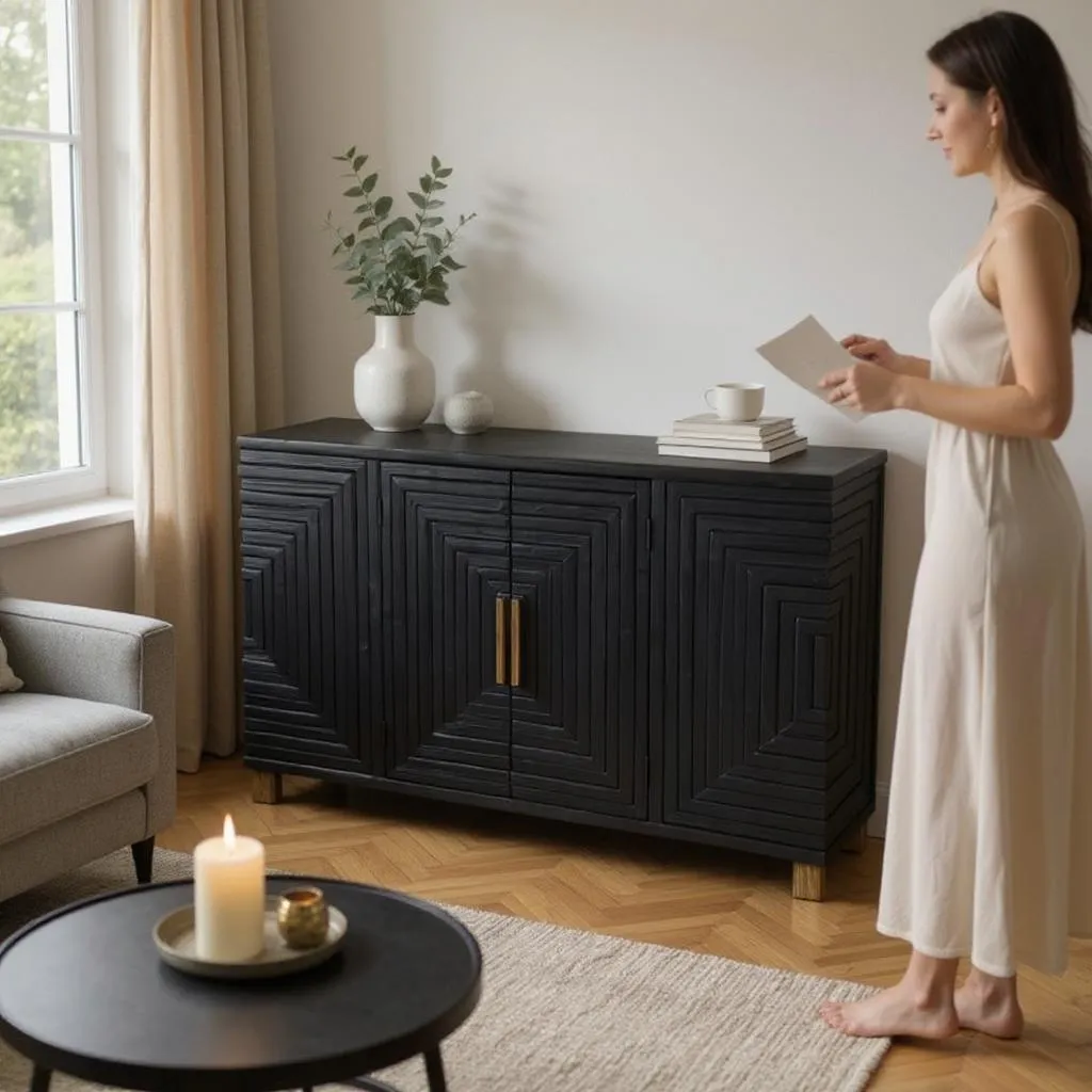 Lennox Black 2 Door Sideboard - LuxmeLounge - [vendor_name]