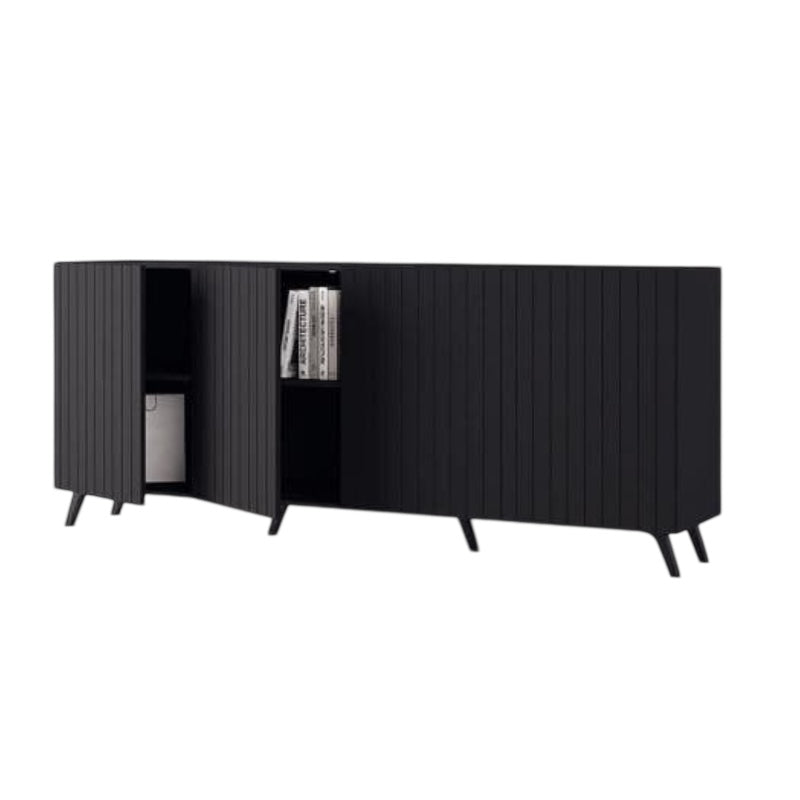 Monroe Matte Black Wide 4 Door Sideboard - LuxmeLounge - [vendor_name]