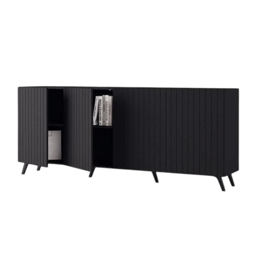 Monroe Matte Black Wide 4 Door Sideboard - LuxmeLounge - [vendor_name]