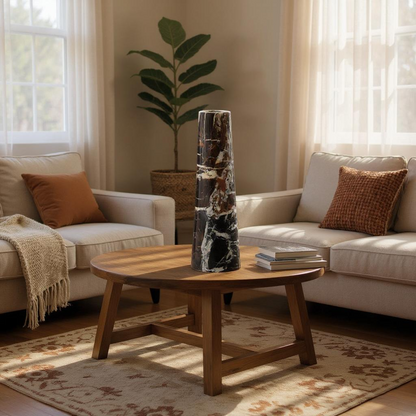 Salmo Black Marble Tapered Vase - LuxmeLounge - [vendor_name]