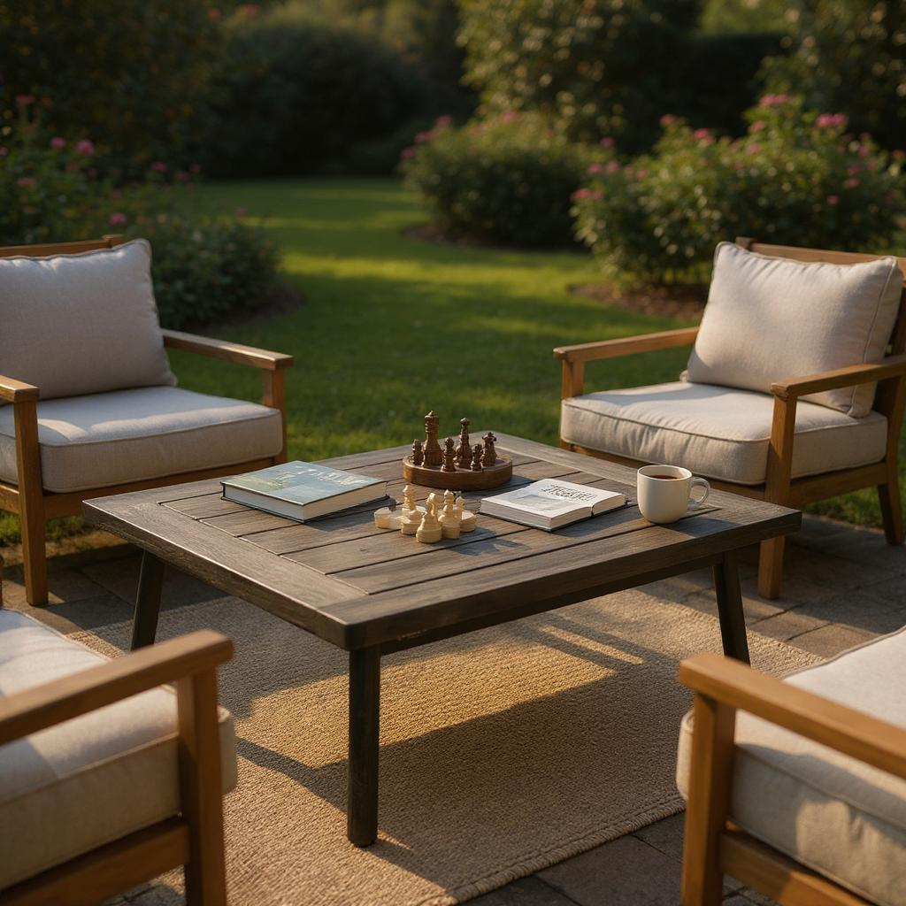 Nero Black Premium Teak Outdoor Coffee Table By Jardinico - LuxmeLounge - [vendor_name]