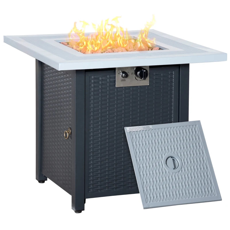 Outsunny 71 x 71cm 40000 BTU Gas Firepit Table - LuxmeLounge - [vendor_name]