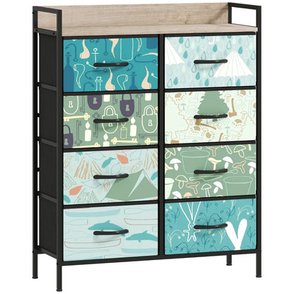 HOMCOM 8-Drawer Chest of Drawers