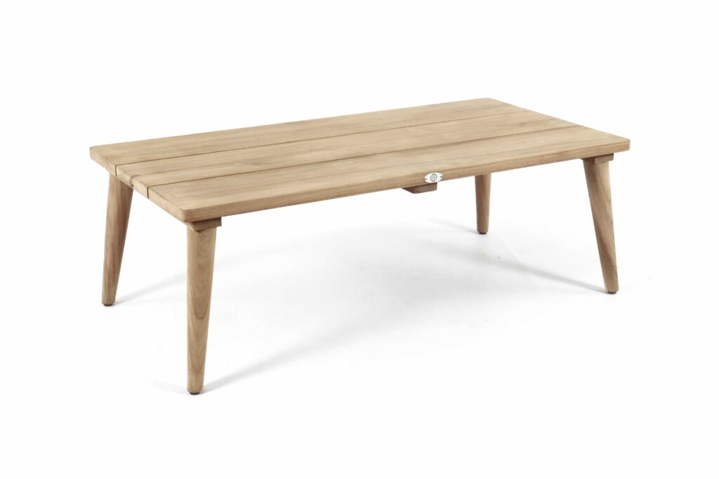 Wooden table on a white background