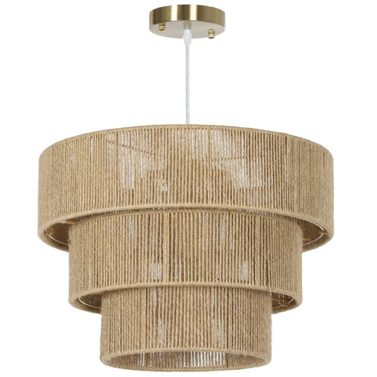 HOMCOM Hemp Rope Ceiling Light
