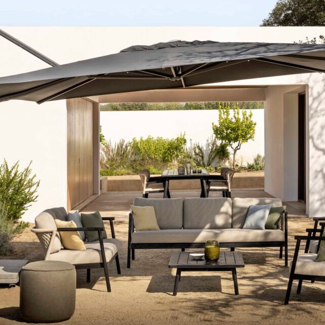 Designer Nero Black Teak Outdoor Patio Set By Jardinico