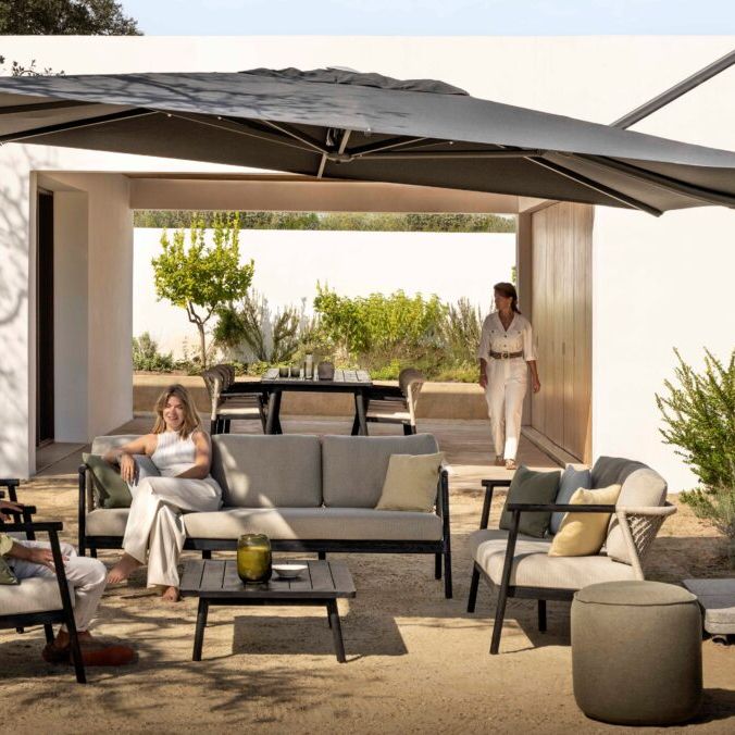 Designer Nero Black Teak Outdoor Patio Set By Jardinico