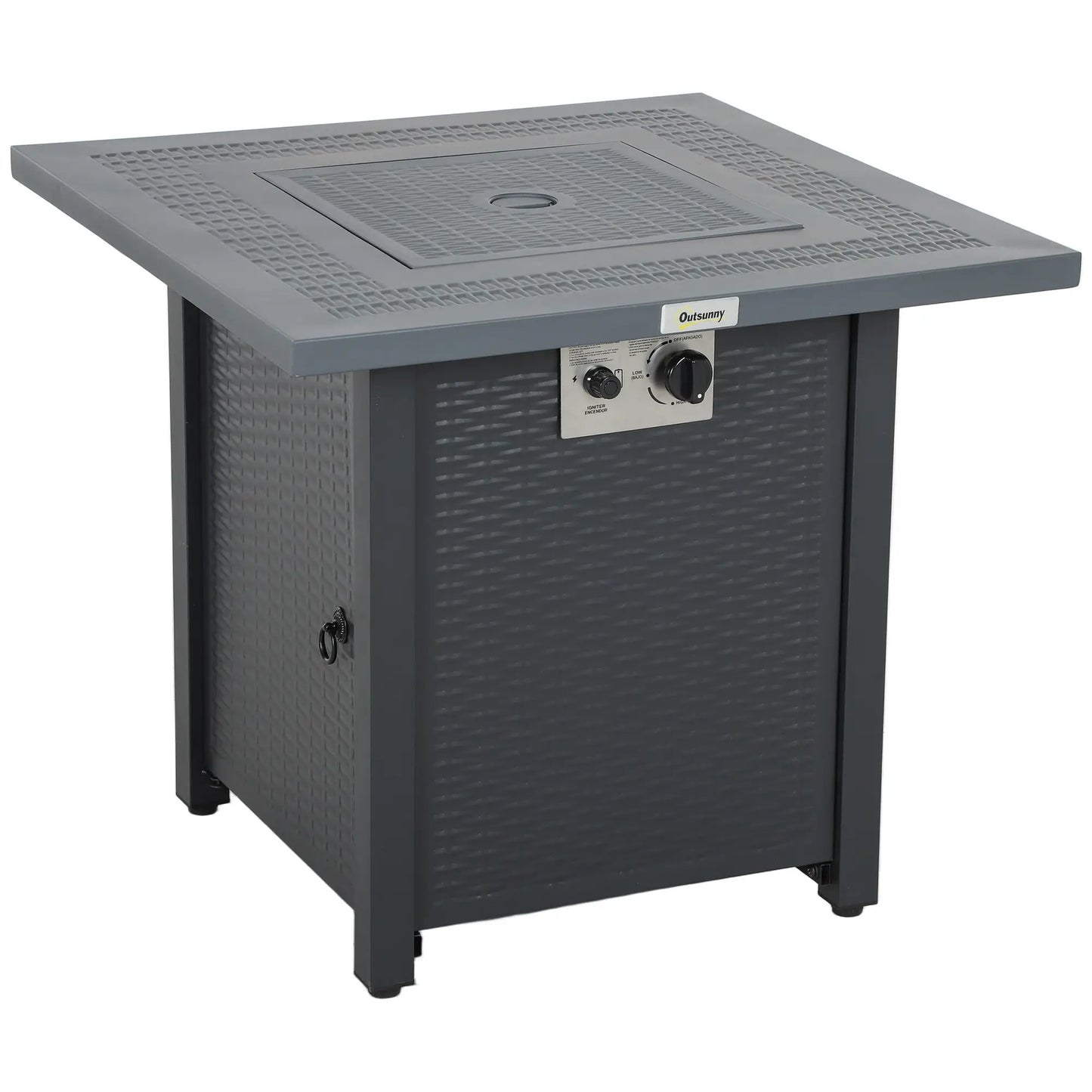 Outsunny 71 x 71cm 40000 BTU Gas Firepit Table - LuxmeLounge - [vendor_name]