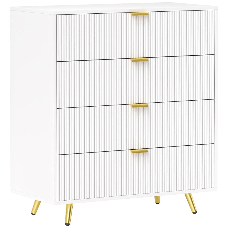 HOMCOM Elegant Four-Drawer Chest Of Drawer