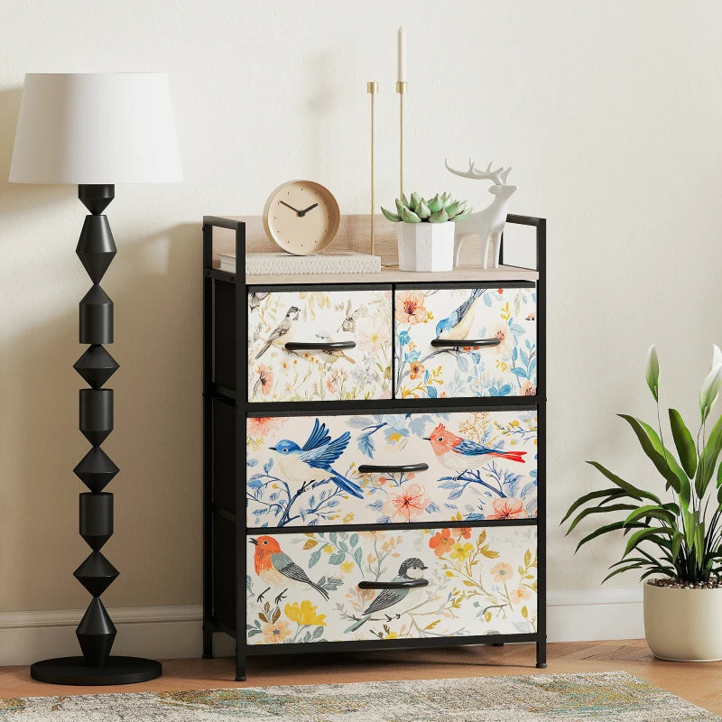 HOMCOM 4-Drawer Chest of Drawers