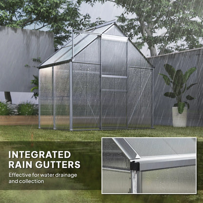 Outsunny 192.5 x 131cm Walk-In Polycarbonate Greenhouse