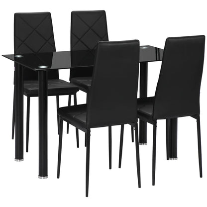 HOMCOM 5-Piece Kitchen Dining Table Set - LuxmeLounge - [vendor_name]