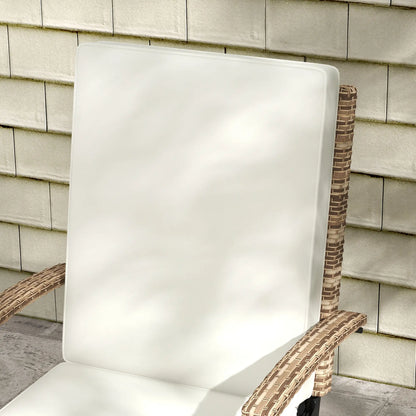 Outsunny 80° Reclining Rattan Lounger