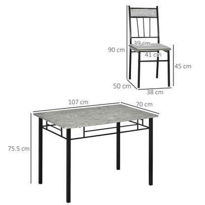HOMCOM 5-Piece Kitchen Dining Table Set - LuxmeLounge - [vendor_name]