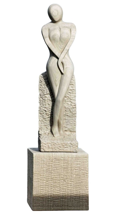 Serene Lady Sculpture & Plinth By Skyline Design