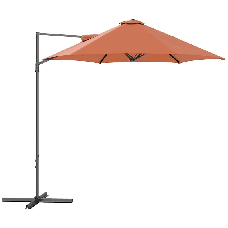 Outsunny 2.5m Rotating Cantilever Parasol - LuxmeLounge - [vendor_name]