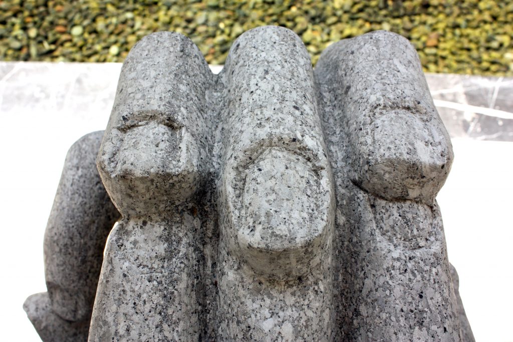 Two Hands Sculpture & Plinth By Skyline Design