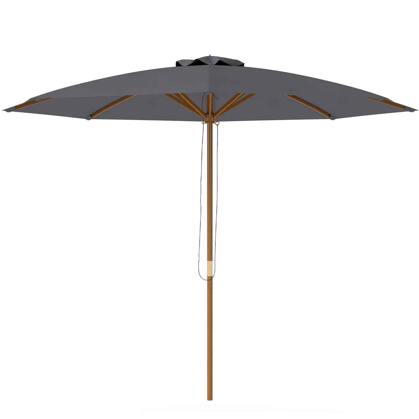Outsunny 3m Wood Pole Parasol Umbrella