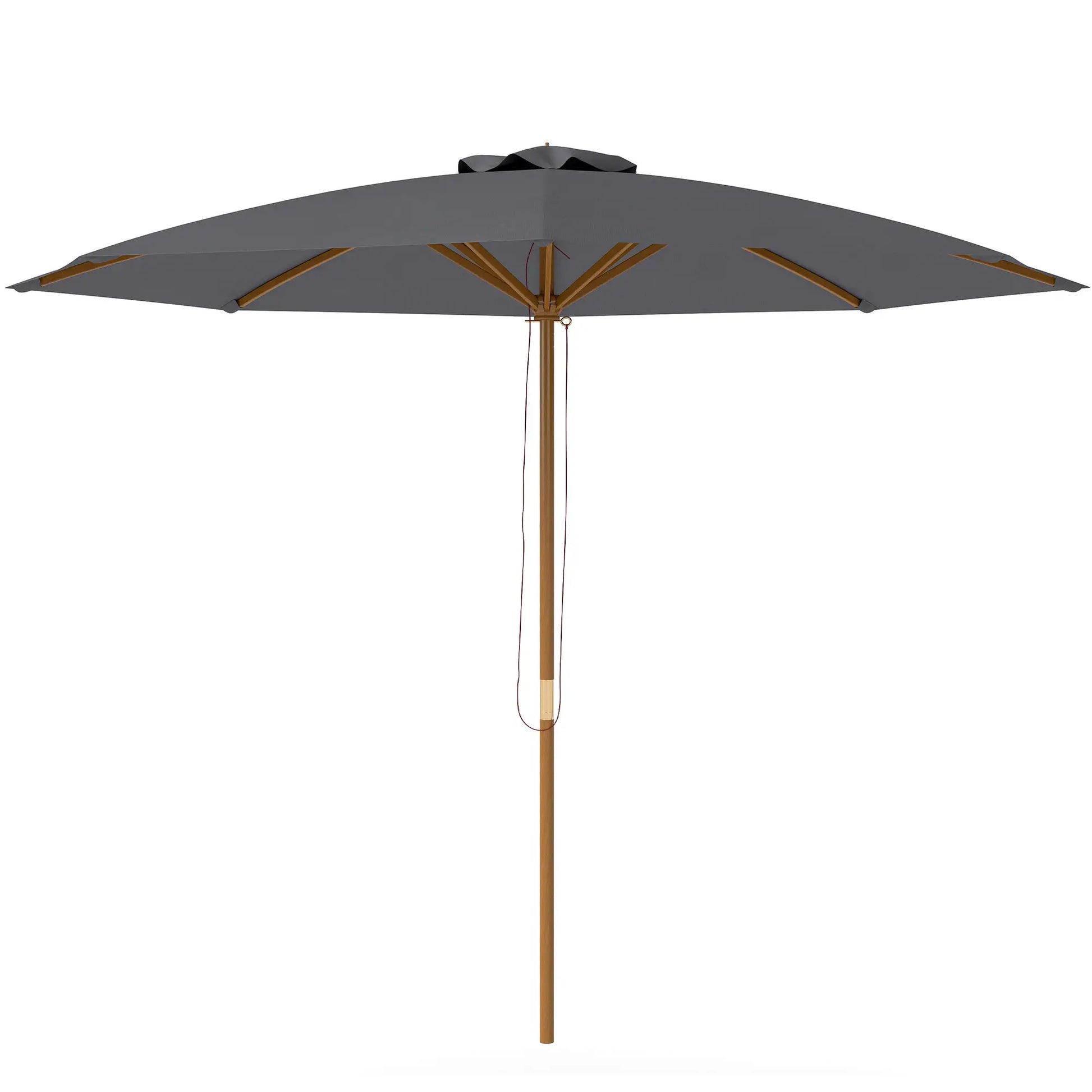 Outsunny 3m Wood Pole Parasol Umbrella