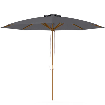 Outsunny 3m Wood Pole Parasol Umbrella