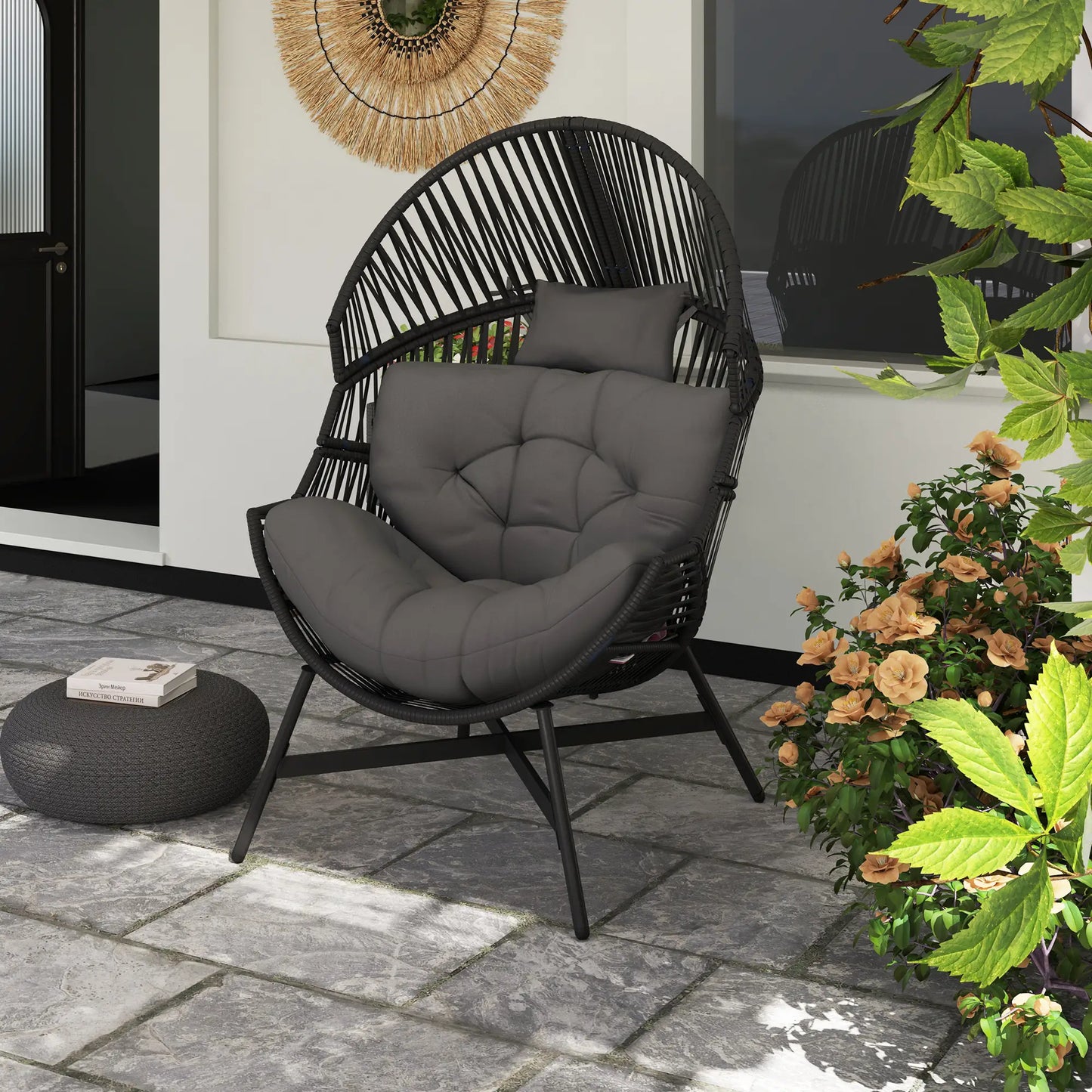 Outsunny Rattan Egg Chair