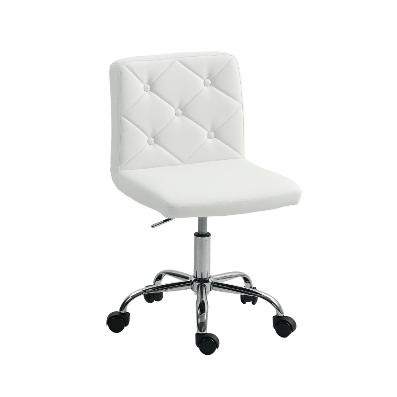 HOMCOM PU Leather Armless Office Chair - LuxmeLounge - [vendor_name]