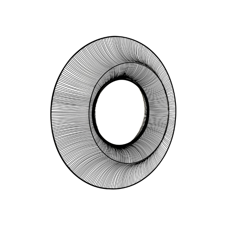 Chico Black  Wire Mirror