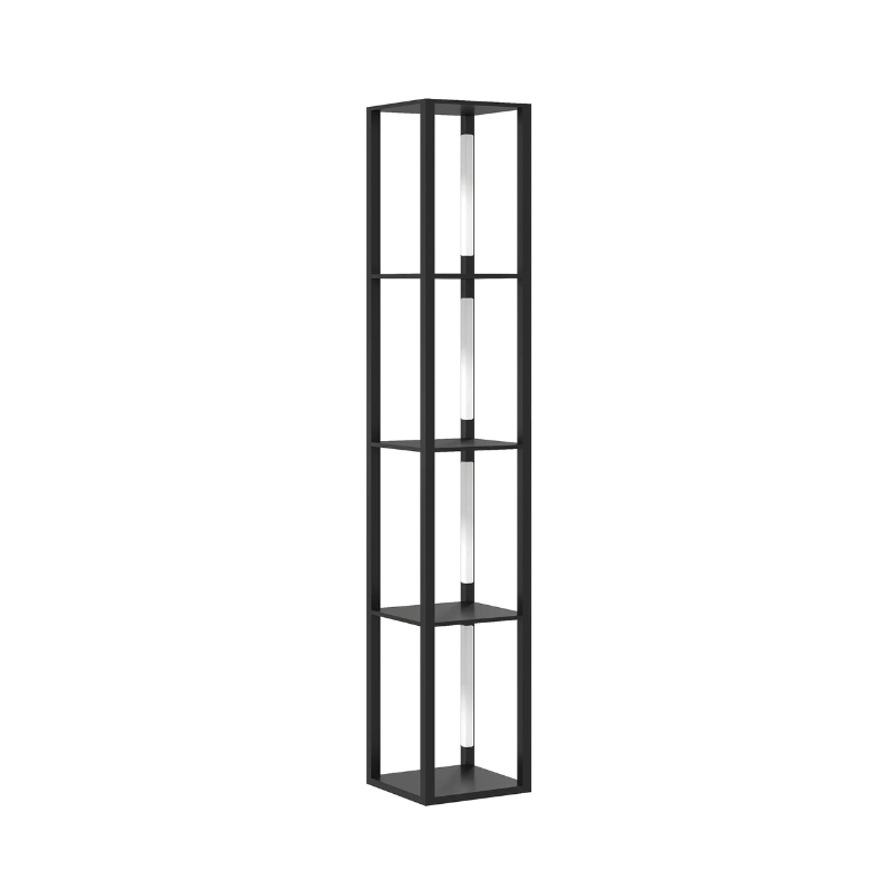 HOMCOM LED Floor Lamp with Shelves