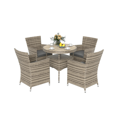 Outsunny Five-Piece Rattan Garden Set