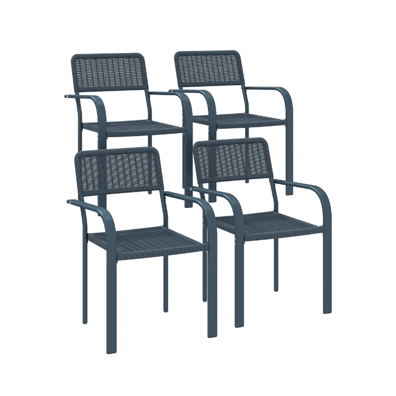 Outsunny Garden Chairs Set of 4
