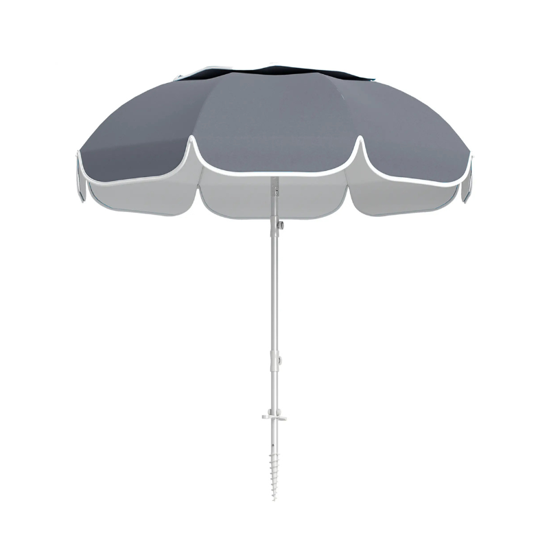 Outsunny Beach Umbrella Portable with Sand Anchor