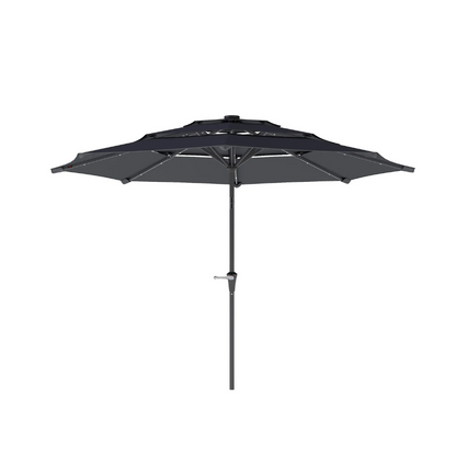 Outsunny 3-Tier Garden Parasol with Solar LED Lights