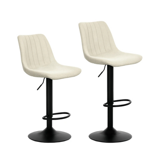 HOMCOM Set of Two Chenille-Feel Tub Bat Stools