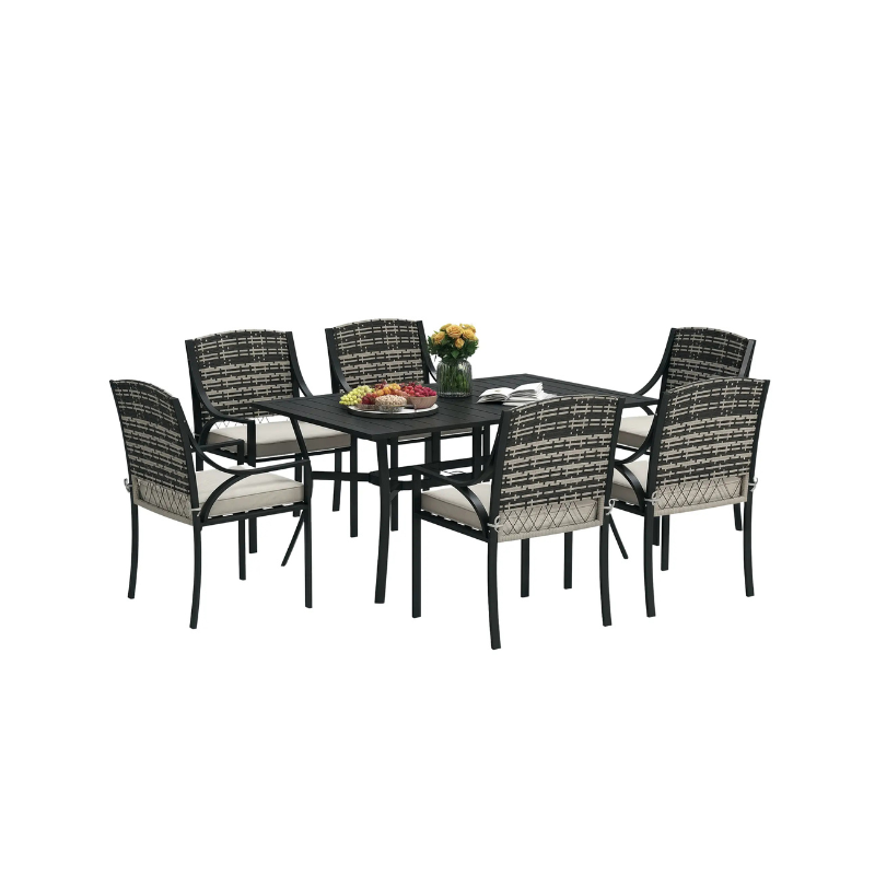 Outsunny Rattan Garden Furniture Set with Cushions