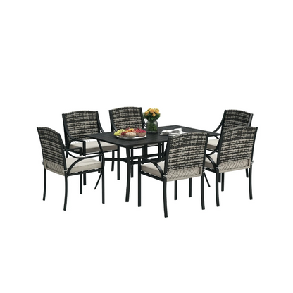 Outsunny Rattan Garden Furniture Set with Cushions