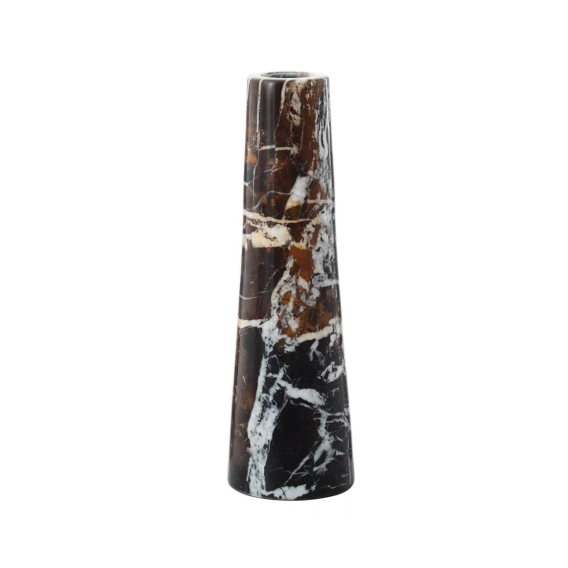 Salmo Black Marble Tapered Vase