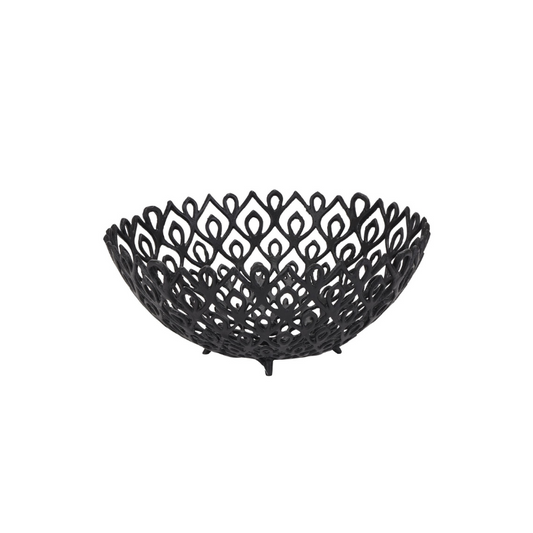 Black Cast Large Lattice Bowl