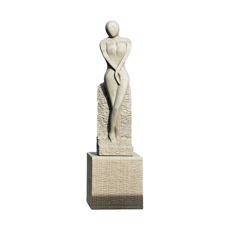 Serene Lady Sculpture & Plinth