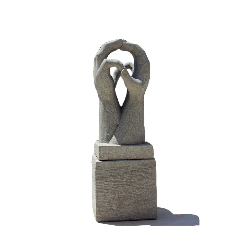 Two Hands Sculpture & Plinth